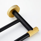 5-piece modern bathroom accessory set made of black brass bathroom hardware