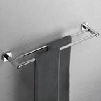 Polished Chrome Modernism Bathroom Accessory Set Bath Shelf / Towel Bar / Bathrobe Hook Included