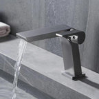 Modern vessel faucet brass lever waterfall spout sink faucet