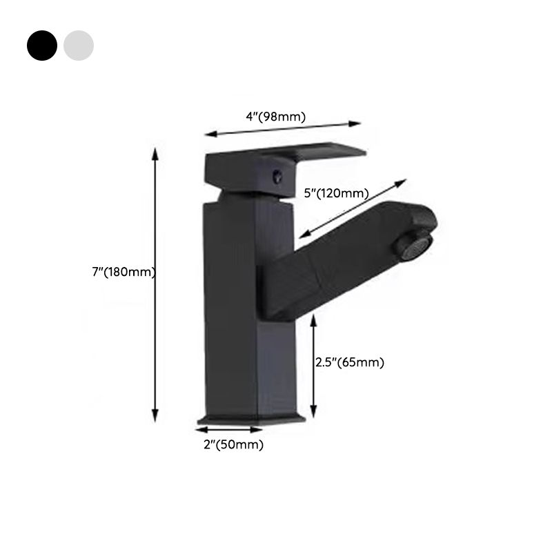 Lever handle faucet Contemporary pull-out faucet for the bathroom