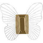 Modern Brass Bathroom Accessory Set Acrylic Butterfly Theme Bathrobe Hooks