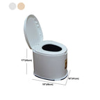 Contemporary Plastic Floor-Mounted Toilet Bowl with Seat for the Bathroom