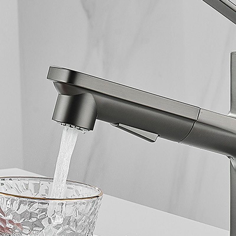 Contemporary Container Faucet Lever Handles Low Arc Copper Container Faucet