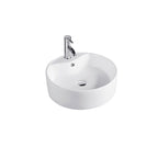Contemporary Sink Porcelain Water Trough with Round Shape (Faucets Not Included)
