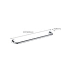 Contemporary bathroom accessory set made of aluminum with towel holder/bath shelf