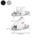 Modern Aluminum Bathroom Accessory Set Black/ Silver Bathroom Shelf