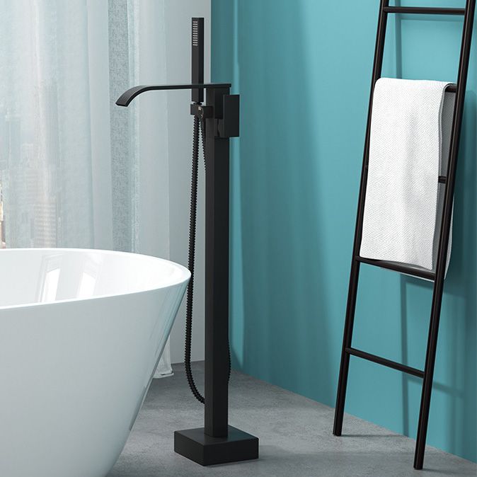 Modern Freestanding Bathtub Faucet Copper Floor Mounted Freestanding Bathtub Faucet
