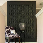 Modern Zinc Back Wall Panel Smooth Upholstered Wall Ceiling in Black and White