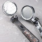 Standard Constant Temperature Shower Head Round Metal Adjustable Spray Pattern Shower Head