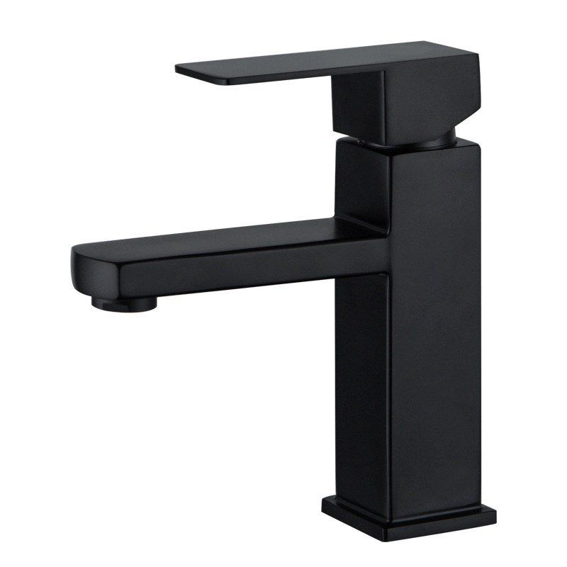 Modern Sink Faucet Centerset Bathroom Sink Faucet in Black