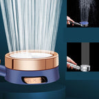 Round Hand Shower Adjustable Water Flow Wall Mounted Shower Head