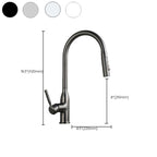 Modern Pull-down Water Filler Single Handle High Arc Kitchen Faucet