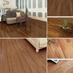 Rectangle PVC Floor Covering Peel and Stick Smooth Wood Look Vinyl Flooring