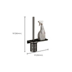 Aluminum modern bathroom accessories set polished gray bathroom shelf/paper holder/robe hook