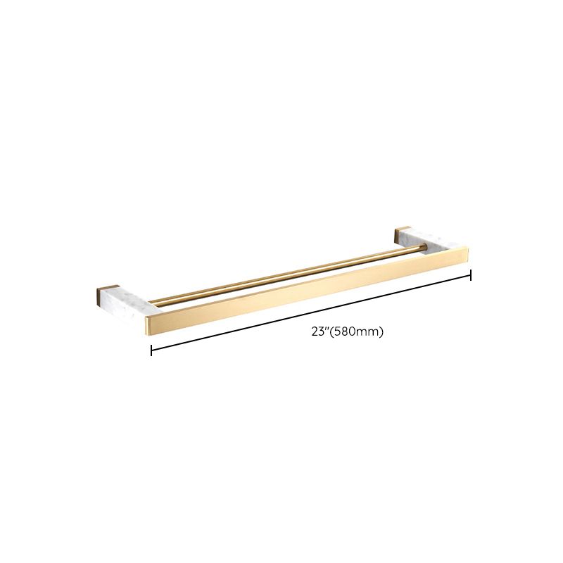 Metal and Marble Bathroom Accessory Single or in Set in Gold