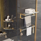 6-piece Bathroom Set Aluminium and Acrylic Bathroom Accessories Hardware Set