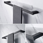 5-piece Modernism Bathroom Accessory Set in Matte Black Stainless Steel