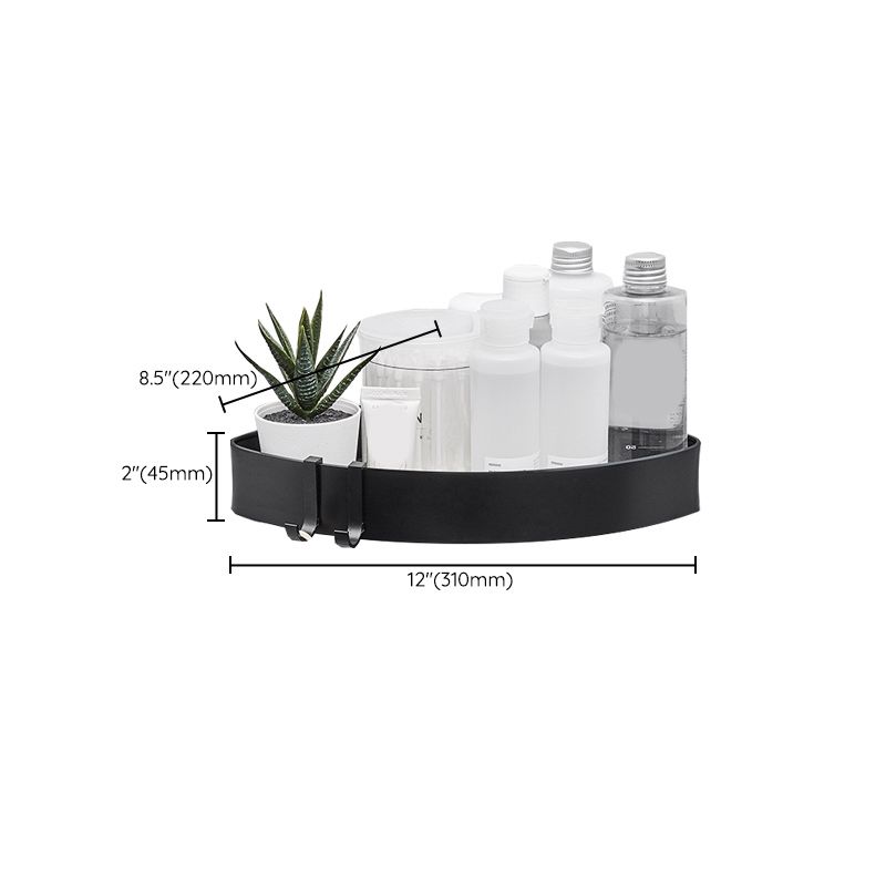 Modern Aluminum Bathroom Accessory Set Matte Black Bathroom Shelf/Towel Holder/Paper Holder