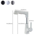Modern Vessel Sink Faucet Copper Single Handle Pull Down Low Arc Vessel Faucet
