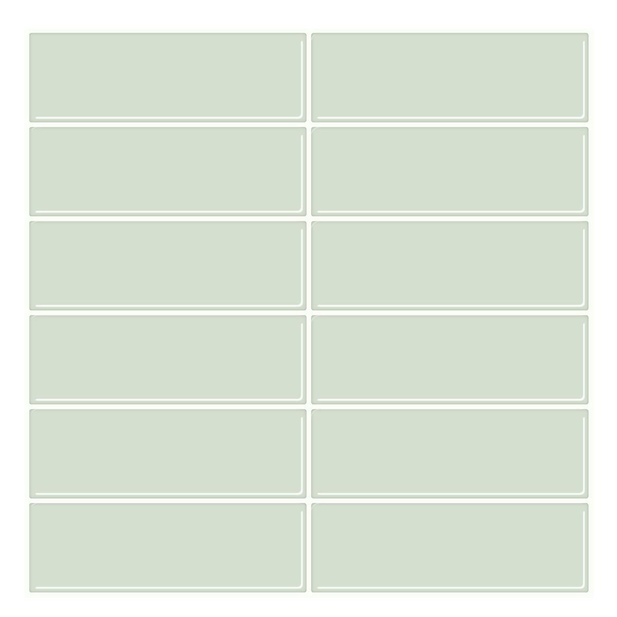Peel and stick tiles Waterproof plastic rectangular peel and stick tile for the kitchen 2-pack