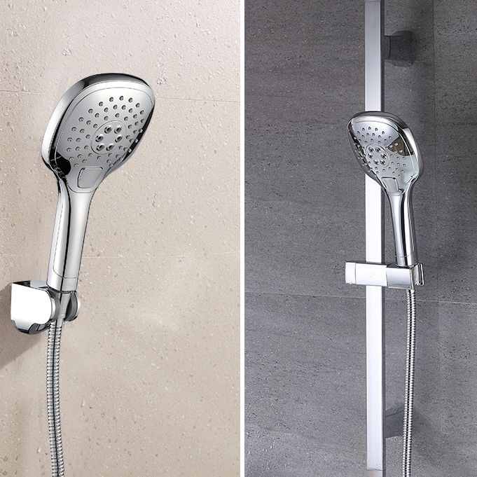 Wall Mounted Bathtub Faucet Trim Polished Chrome Swivel Spout with Hand Shower