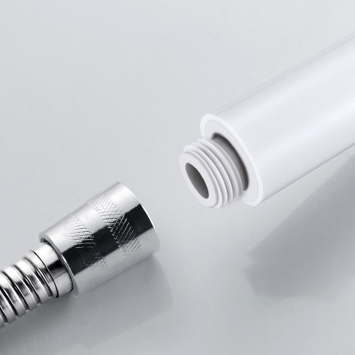 5 Sprays Shower Head Round Wall Mounted Plastic Wall Connector Holder Handheld Shower Head