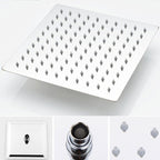 Stainless Steel Square Shower Head Standard Spray Pattern Wall Mounted Shower Head