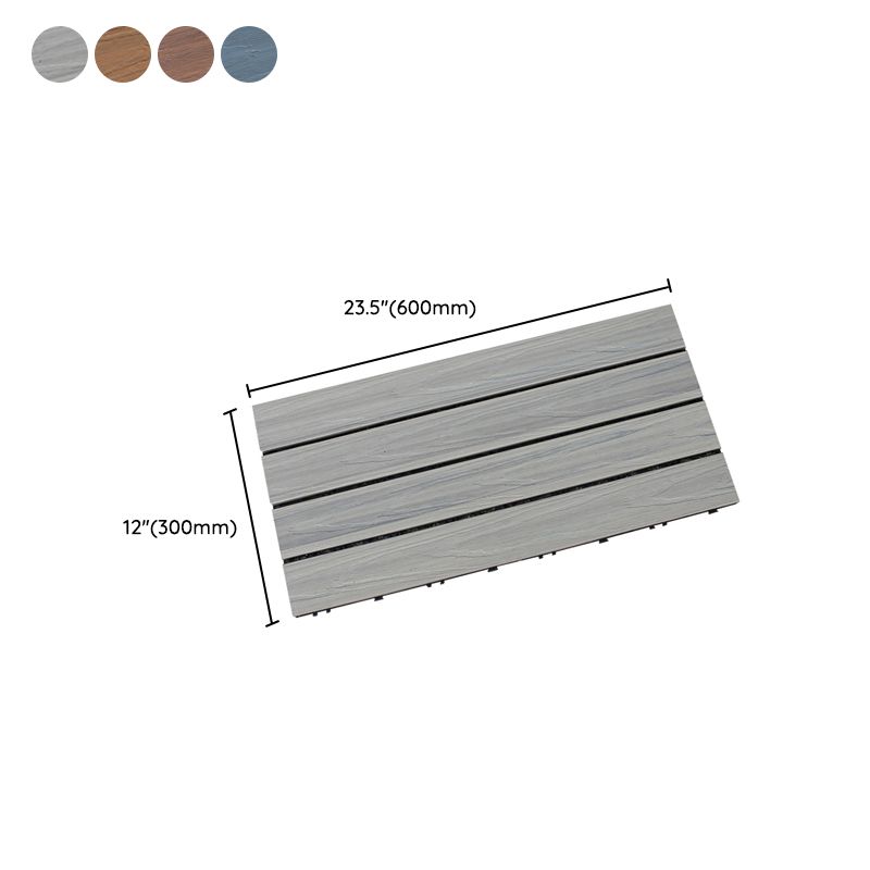 Interlocking composite deck tiles Striped pattern patio tiles