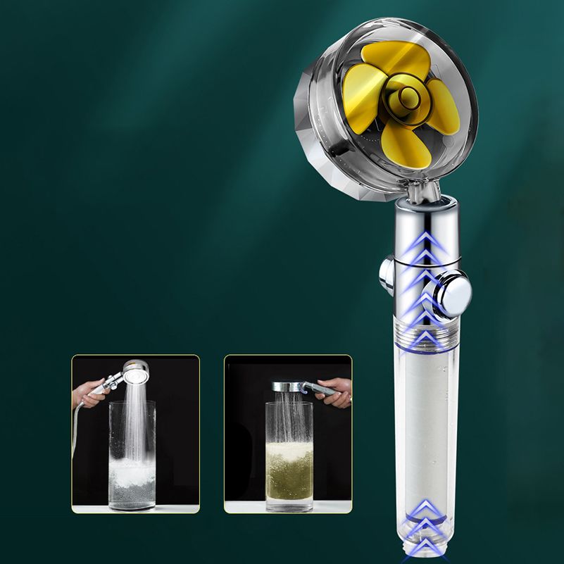 Round shower head adjustable water flow handheld shower head with water filtration