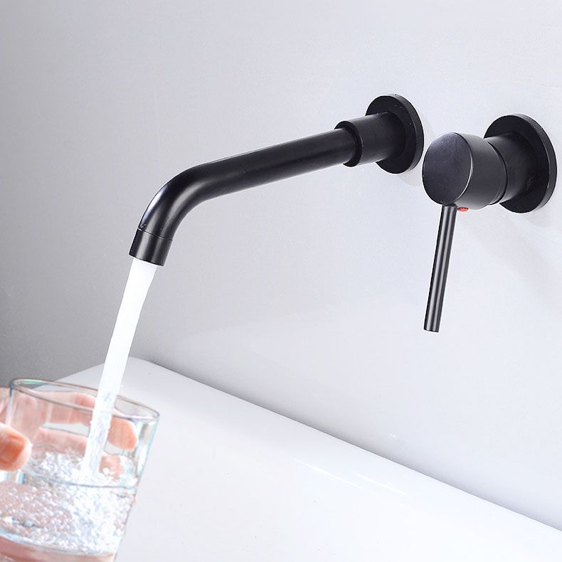 Wall mounted metal bathtub faucet single lever swivel bathtub tap trim