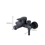 Modern Bathtub Faucet Lever Handle Wall Mounted Fixed Bathtub Faucet