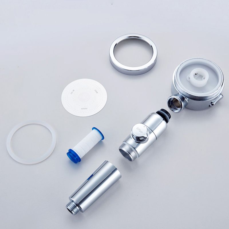 Modern Shower Head Adjustable Spray Pattern Rotatable Round Hand Shower