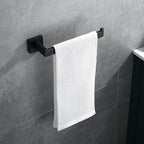 7-piece bathroom accessory set made of stainless steel with paper holder/robe hook/towel ring bar