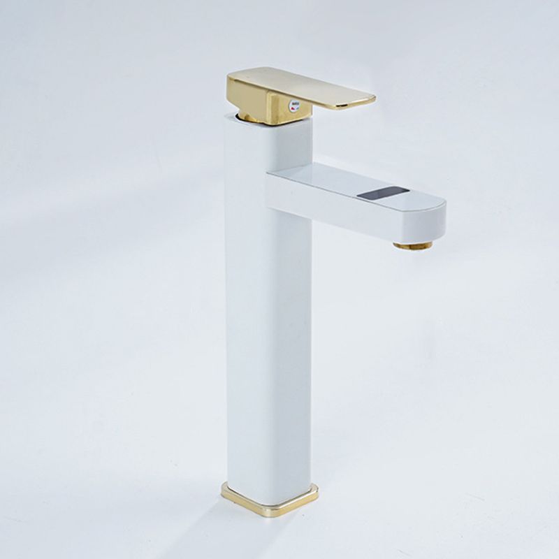 Contemporary sink faucet Digital display Monochrome Low arch basin Bathroom sink
