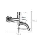 Modern Bathtub Faucet 304 Stainless Steel Swivel Spout Wall-Mounted Bathtub Faucet Cover