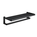 Matte Black 5-piece modern bathroom accessory as individual piece or as set with towel bar