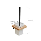 Metal and wood bathroom accessories as a single piece or in a set in black