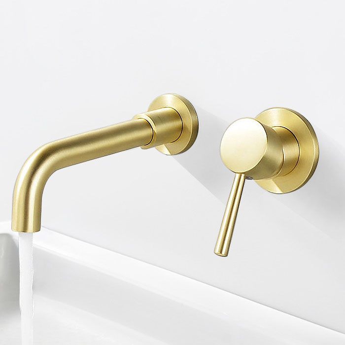 Wall mounted metal bathtub faucet single lever swivel bathtub tap trim