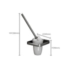Gray Aluminum Bathroom Accessory Set Contemporary Bathroom Shelf