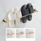 2-piece bathroom accessory set modern stainless steel slipper rack