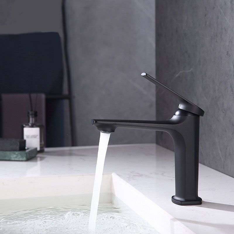 Modern faucet brass lever handles low arc sink bathroom faucet