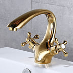 Bathroom Accessories Faucet Double Cross Handle Low Arc Industrial Sink Faucet