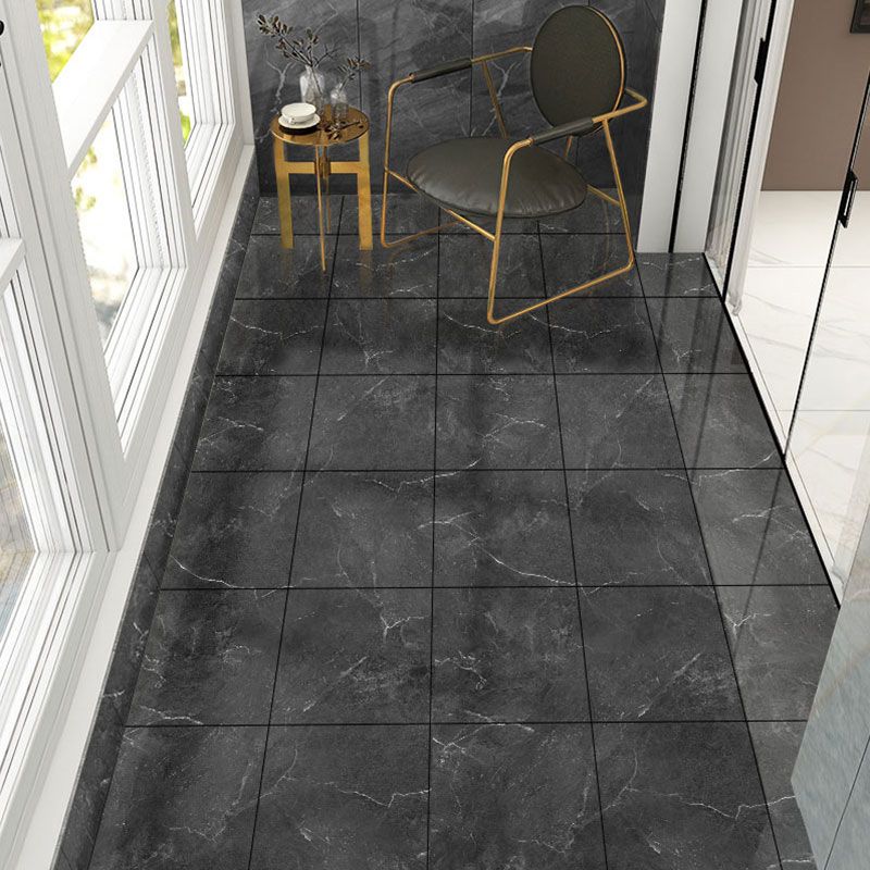 Peel & Stick Vinyl Floor Smooth Vinyl Flooring with Marble Look