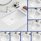 Modern Oval Washstand Ceramic Table Installation Sink Bathroom
