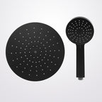 Contemporary Black Round Showerhead Combo Rain Shower Hand Shower