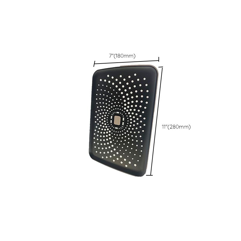 Black Large Shower Head Standard Spray Pattern with Hand Shower