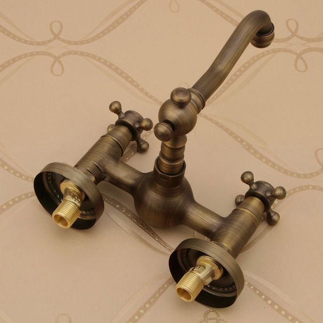 Traditional Wall-Mounted Copper Clawfoot Bathtub Faucet Trim Low Arc Clawfoot Bathtub Faucet