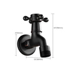 Wide Bathroom Sink Faucet Wall-Mounted Cross Handle Faucet