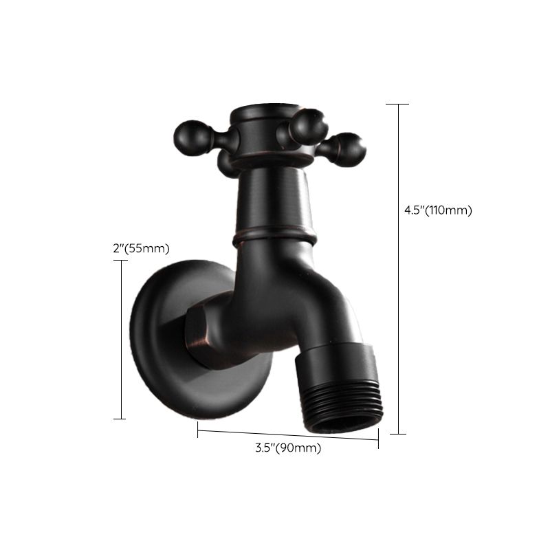 Wide Bathroom Sink Faucet Wall-Mounted Cross Handle Faucet
