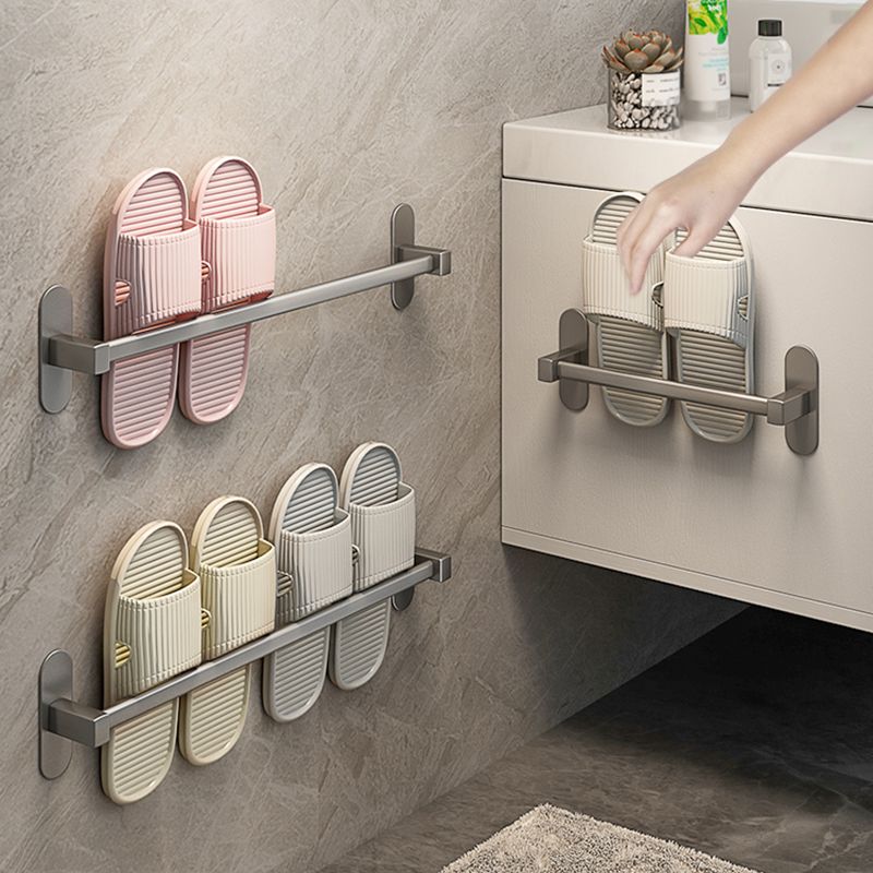 Gray Bathroom Accessory Set Modern 1/2 - Piece Bathroom Shelf Rustproof